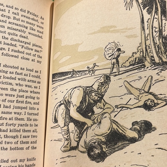 Robinson Crusoe The Life and Adventures of by Daniel Defoe 1955 Hardcover Book - Picture 14 of 16